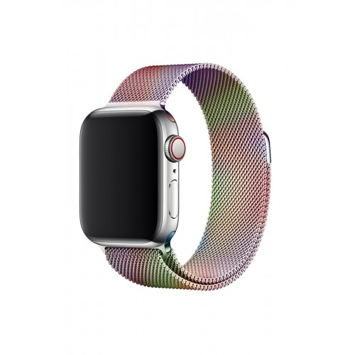 Newface Apple Watch 45mm Metal Mıknatıslı Kordon - Rainbow Newface Apple Watch 45mm Metal Mıknatıslı Kordon - Rainbow