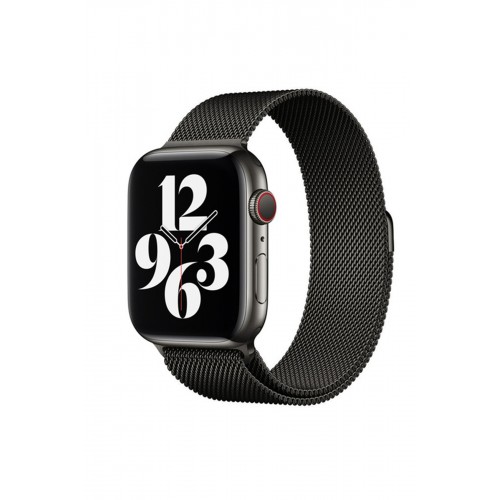 Newface Apple Watch 41mm Metal Mıknatıslı Kordon - Siyah Newface Apple Watch 41mm Metal Mıknatıslı Kordon - Siyah