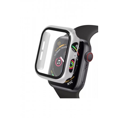 Newface Apple Watch 38mm Camlı Kasa Ekran Koruyucu - Gümüş Newface Apple Watch 38mm Camlı Kasa Ekran Koruyucu - Gümüş