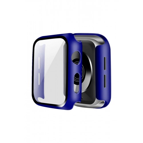 Newface Apple Watch 44mm Camlı Kasa Ekran Koruyucu - Lacivert Newface Apple Watch 44mm Camlı Kasa Ekran Koruyucu - Lacivert