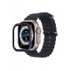 Newface Apple Watch Ultra 49mm Alüminyum Kasa Cam Ekran Koruyucu - Mor Newface Apple Watch Ultra 49mm Alüminyum Kasa Cam Ekran Koruyucu - Mor