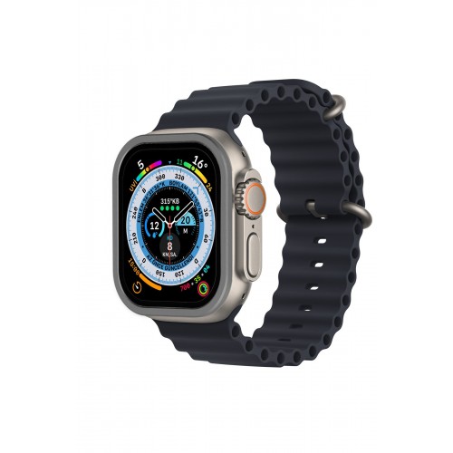Newface Apple Watch Ultra 49mm Alüminyum Kasa Cam Ekran Koruyucu - Gri Newface Apple Watch Ultra 49mm Alüminyum Kasa Cam Ekran Koruyucu - Gri