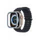 Newface Apple Watch Ultra 49mm Alüminyum Kasa Cam Ekran Koruyucu - Mavi Newface Apple Watch Ultra 49mm Alüminyum Kasa Cam Ekran Koruyucu - Mavi