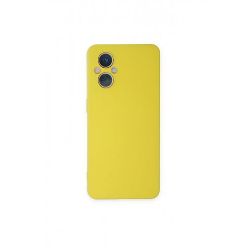 Newface Oppo Reno 8 Lite Kılıf Nano içi Kadife Silikon - Sarı Newface Oppo Reno 8 Lite Kılıf Nano içi Kadife Silikon - Sarı