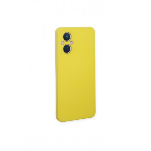 Newface Oppo Reno 8 Lite Kılıf Nano içi Kadife Silikon - Sarı Newface Oppo Reno 8 Lite Kılıf Nano içi Kadife Silikon - Sarı