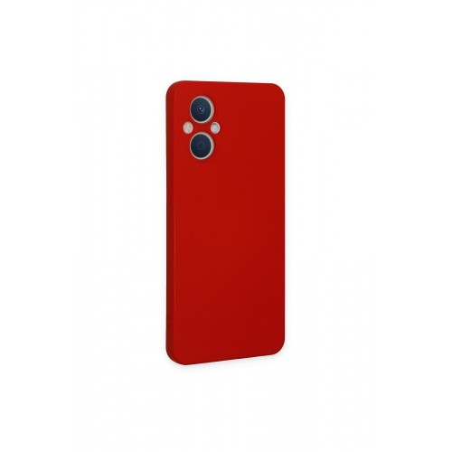 Newface Oppo Reno 8 Lite Kılıf Nano içi Kadife Silikon - Kırmızı Newface Oppo Reno 8 Lite Kılıf Nano içi Kadife Silikon - Kırmızı