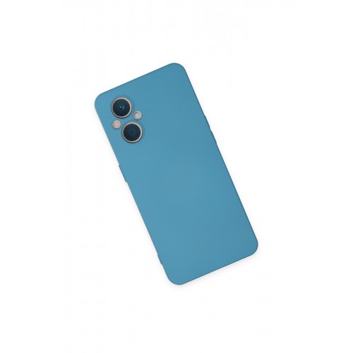 Newface Oppo Reno 8 Lite Kılıf Nano içi Kadife Silikon - Mavi Newface Oppo Reno 8 Lite Kılıf Nano içi Kadife Silikon - Mavi