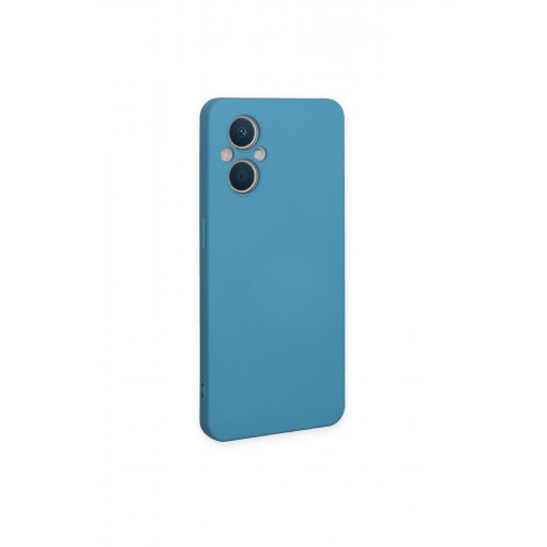 Newface Oppo Reno 8 Lite Kılıf Nano içi Kadife Silikon - Mavi Newface Oppo Reno 8 Lite Kılıf Nano içi Kadife Silikon - Mavi