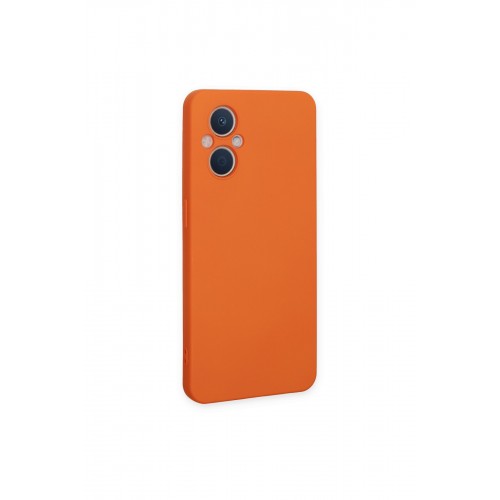 Newface Oppo Reno 8 Lite Kılıf Nano içi Kadife Silikon - Turuncu Newface Oppo Reno 8 Lite Kılıf Nano içi Kadife Silikon - Turuncu