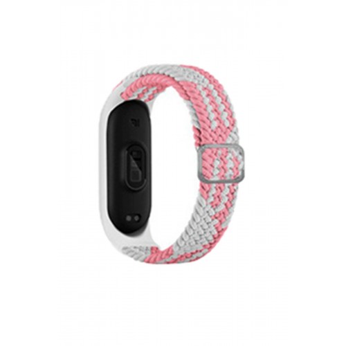 Newface Xiaomi Mi Band 6 Star Kordon - Pembe-Beyaz Newface Xiaomi Mi Band 6 Star Kordon - Pembe-Beyaz
