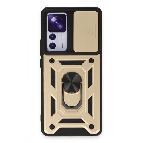 Newface Xiaomi Mi 12T Kılıf Pars Lens Yüzüklü Silikon - Gold Newface Xiaomi Mi 12T Kılıf Pars Lens Yüzüklü Silikon - Gold