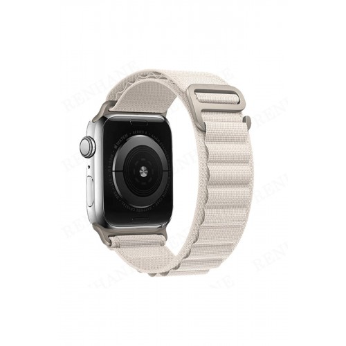 Newface Apple Watch 42mm Mountain Kordon - Beyaz Newface Apple Watch 42mm Mountain Kordon - Beyaz