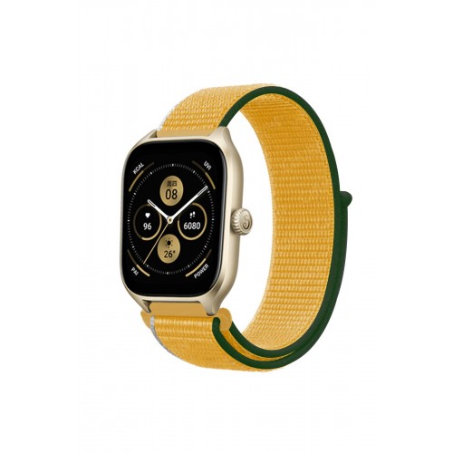 Newface Watch 22mm Hasırlı Cırtcırtlı Kordon - Haki Yeşil-Sarı Newface Watch 22mm Hasırlı Cırtcırtlı Kordon - Haki Yeşil-Sarı