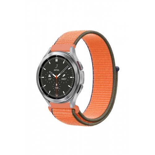 Newface Watch 22mm Hasırlı Cırtcırtlı Kordon - Lacivert-Turuncu Newface Watch 22mm Hasırlı Cırtcırtlı Kordon - Lacivert-Turuncu