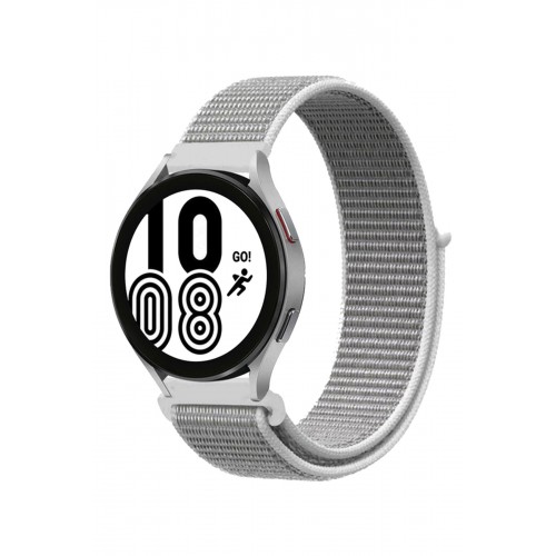 Newface Samsung Galaxy Watch 4 Hasırlı Cırtcırtlı Kordon - Beyaz Newface Samsung Galaxy Watch 4 Hasırlı Cırtcırtlı Kordon - Beyaz