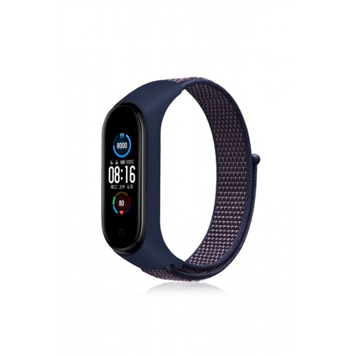 Newface Xiaomi Mi Band 6 Hasırlı Cırtcırtlı Kordon - Mavi Newface Xiaomi Mi Band 6 Hasırlı Cırtcırtlı Kordon - Mavi