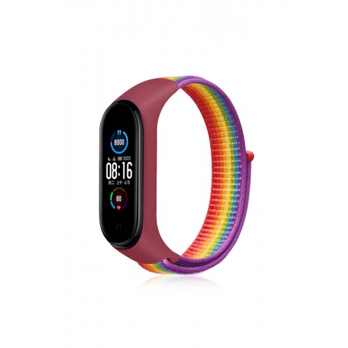 Newface Xiaomi Mi Band 6 Hasırlı Cırtcırtlı Kordon - Lacivert-Mor Newface Xiaomi Mi Band 6 Hasırlı Cırtcırtlı Kordon - Lacivert-Mor