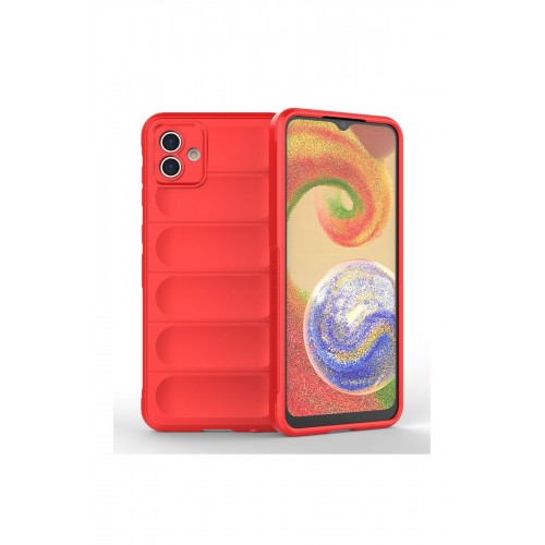 Newface Samsung Galaxy A04E Kılıf Optimum Silikon - Kırmızı Newface Samsung Galaxy A04E Kılıf Optimum Silikon - Kırmızı
