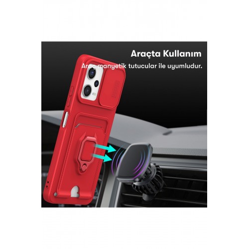 Newface Xiaomi Redmi Note 12 Pro 4G Kılıf Zuma Kartvizitli Yüzüklü Silikon - Kırmızı Newface Xiaomi Redmi Note 12 Pro 4G Kılıf Zuma Kartvizitli Yüzüklü Silikon - Kırmızı