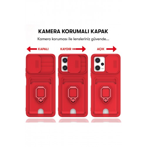 Newface Xiaomi Redmi Note 12 Pro 4G Kılıf Zuma Kartvizitli Yüzüklü Silikon - Kırmızı Newface Xiaomi Redmi Note 12 Pro 4G Kılıf Zuma Kartvizitli Yüzüklü Silikon - Kırmızı