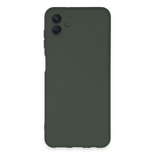 Newface Samsung Galaxy A04E Kılıf Nano içi Kadife Silikon - Koyu Yeşil Newface Samsung Galaxy A04E Kılıf Nano içi Kadife Silikon - Koyu Yeşil