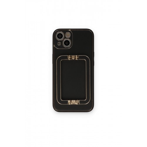 Newface iPhone 14 Kılıf Coco Elit Kapak - Siyah Newface iPhone 14 Kılıf Coco Elit Kapak - Siyah