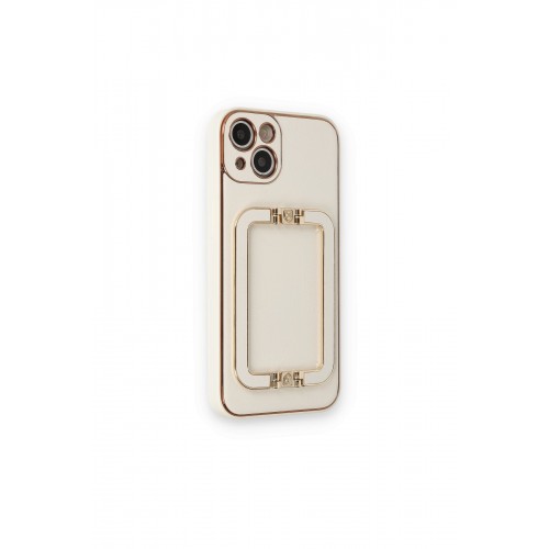 Newface iPhone 14 Kılıf Coco Elit Kapak - Beyaz Newface iPhone 14 Kılıf Coco Elit Kapak - Beyaz