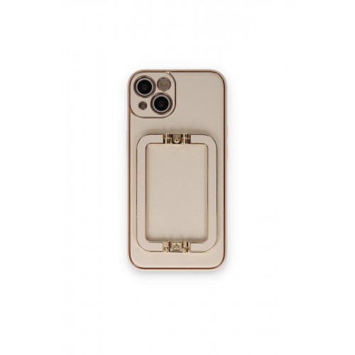 Newface iPhone 14 Kılıf Coco Elit Kapak - Gold Newface iPhone 14 Kılıf Coco Elit Kapak - Gold