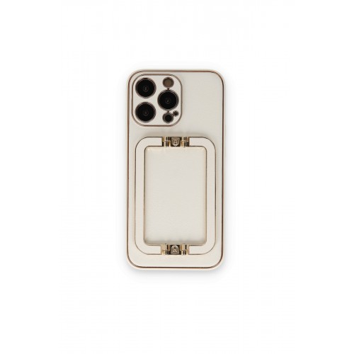 Newface iPhone 14 Pro Kılıf Coco Elit Kapak - Beyaz Newface iPhone 14 Pro Kılıf Coco Elit Kapak - Beyaz