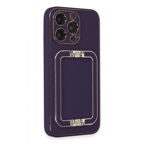 Newface iPhone 13 Pro Max Kılıf Coco Elit Kapak - Derin Mor Newface iPhone 13 Pro Max Kılıf Coco Elit Kapak - Derin Mor