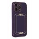 Newface iPhone 13 Pro Max Kılıf Coco Elit Kapak - Derin Mor Newface iPhone 13 Pro Max Kılıf Coco Elit Kapak - Derin Mor