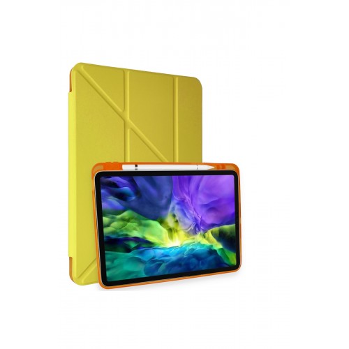 Newface iPad Air 5 (2022) Kılıf Kalemlikli Mars Tablet Kılıfı - Açık Sarı Newface iPad Air 5 (2022) Kılıf Kalemlikli Mars Tablet Kılıfı - Açık Sarı