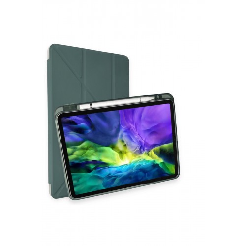 Newface iPad Air 5 (2022) Kılıf Kalemlikli Hugo Tablet Kılıfı - Koyu Yeşil Newface iPad Air 5 (2022) Kılıf Kalemlikli Hugo Tablet Kılıfı - Koyu Yeşil