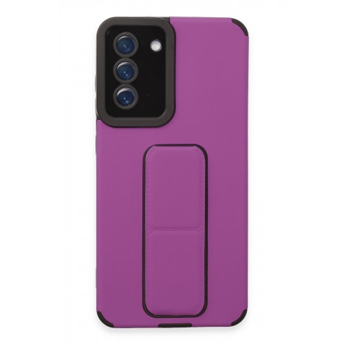 Newface Samsung Galaxy S21 FE Kılıf Mega Standlı Silikon - Mor Newface Samsung Galaxy S21 FE Kılıf Mega Standlı Silikon - Mor