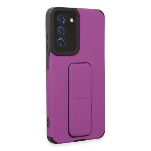 Newface Samsung Galaxy S21 FE Kılıf Mega Standlı Silikon - Mor Newface Samsung Galaxy S21 FE Kılıf Mega Standlı Silikon - Mor