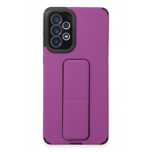 Newface Samsung Galaxy A52 Kılıf Mega Standlı Silikon - Mor Newface Samsung Galaxy A52 Kılıf Mega Standlı Silikon - Mor