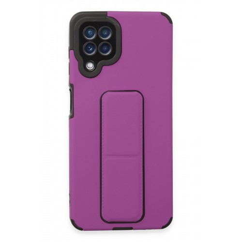 Newface Samsung Galaxy M32 Kılıf Mega Standlı Silikon - Mor Newface Samsung Galaxy M32 Kılıf Mega Standlı Silikon - Mor