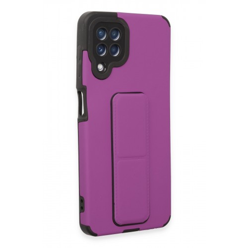 Newface Samsung Galaxy M32 Kılıf Mega Standlı Silikon - Mor Newface Samsung Galaxy M32 Kılıf Mega Standlı Silikon - Mor
