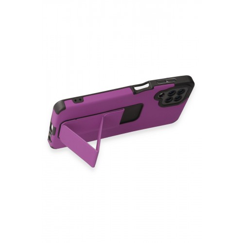 Newface Samsung Galaxy M32 Kılıf Mega Standlı Silikon - Mor Newface Samsung Galaxy M32 Kılıf Mega Standlı Silikon - Mor