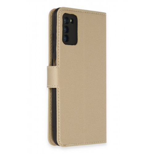 Newface Samsung Galaxy A03S Kılıf Trend S Plus Kapaklı Kılıf - Gold Newface Samsung Galaxy A03S Kılıf Trend S Plus Kapaklı Kılıf - Gold