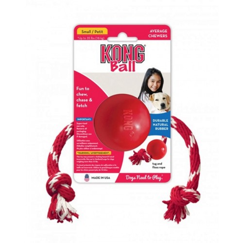Kong Köpek İpli Oyun Topu S 6,5cm Kong Köpek İpli Oyun Topu S 6,5cm