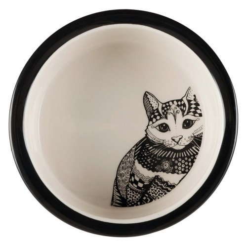 Trixie Kedi Seramik Mama Su Kabı Beyaz Siyah Trixie Kedi Seramik Mama Su Kabı Beyaz Siyah