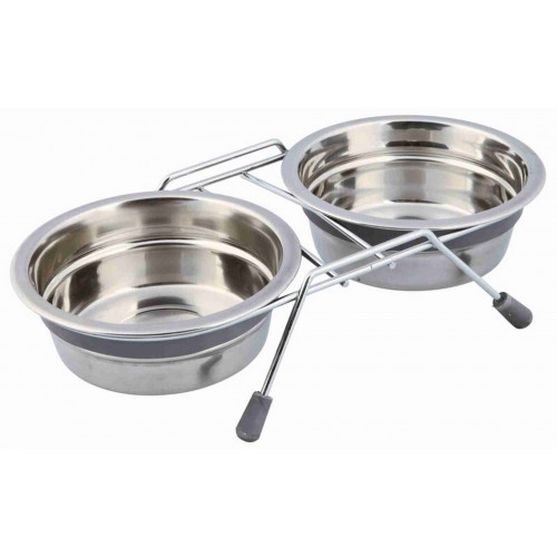 Trixie Köpek Mama Su Kabı Tıkırtısız Paslanmaz Çelik 2x0,45Lt 13cm Gri Trixie Köpek Mama Su Kabı Tıkırtısız Paslanmaz Çelik 2x0,45Lt 13cm Gri