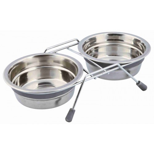 Trixie Köpek Mama Su Kabı Tıkırtısız Paslanmaz Çelik 2x0,45Lt 13cm Gri Trixie Köpek Mama Su Kabı Tıkırtısız Paslanmaz Çelik 2x0,45Lt 13cm Gri