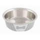 Trixie Köpek Mama Su Kabı Paslanmaz Çelik Silikon 0,75Lt 17cm Beyaz Gri Trixie Köpek Mama Su Kabı Paslanmaz Çelik Silikon 0,75Lt 17cm Beyaz Gri
