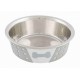 Trixie Köpek Mama Su Kabı Paslanmaz Çelik Silikon 0,75Lt 17cm Beyaz Gri Trixie Köpek Mama Su Kabı Paslanmaz Çelik Silikon 0,75Lt 17cm Beyaz Gri