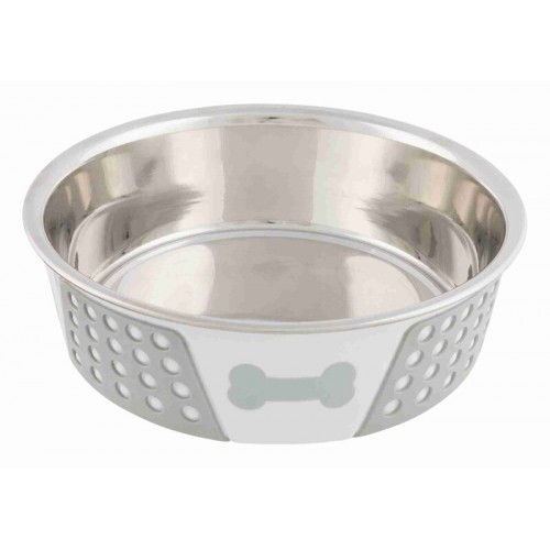 Trixie Köpek Mama Su Kabı Paslanmaz Çelik Silikon 1,4Lt 21cm Beyaz Gri Trixie Köpek Mama Su Kabı Paslanmaz Çelik Silikon 1,4Lt 21cm Beyaz Gri