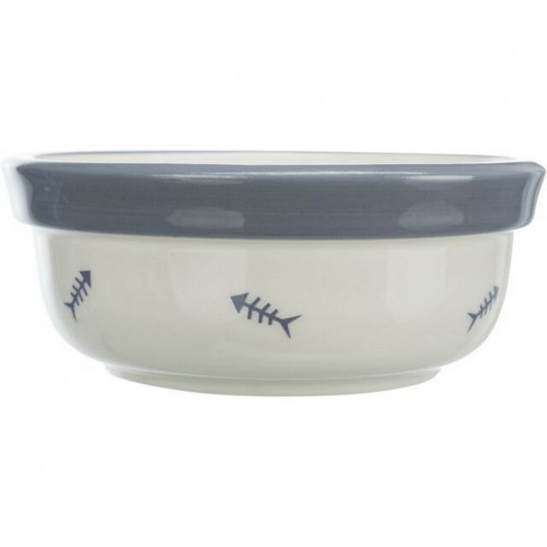 Trixie Kedi Mama ve Su Kabı, Seramik, 0,3lt / 12cm, Beyaz/Mavi-Gri Trixie Kedi Mama ve Su Kabı, Seramik, 0,3lt / 12cm, Beyaz/Mavi-Gri