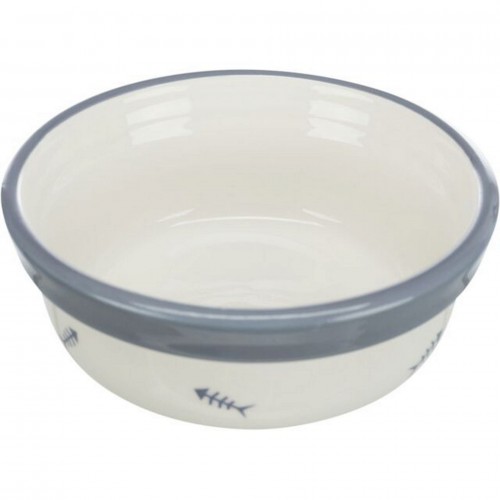 Trixie Kedi Mama ve Su Kabı, Seramik, 0,3lt / 12cm, Beyaz/Mavi-Gri Trixie Kedi Mama ve Su Kabı, Seramik, 0,3lt / 12cm, Beyaz/Mavi-Gri