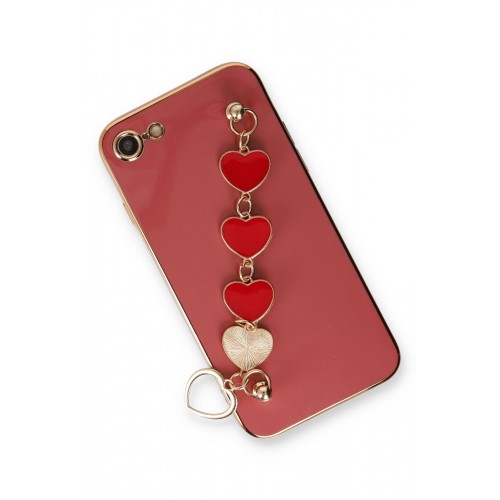 Newface iPhone 7 Kılıf Esila Silikon - Kırmızı Newface iPhone 7 Kılıf Esila Silikon - Kırmızı